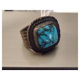 Sterling Silver Ring with Turquoise-Style Stone