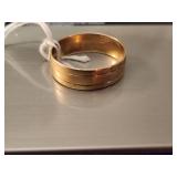 10K Gold Band Ring with Hallmark
