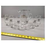 25th Anniversary Glasses and Pitcher Set with Silv
