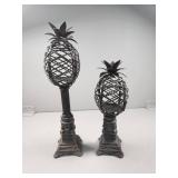 Metal Pineapple Decor Sculptures