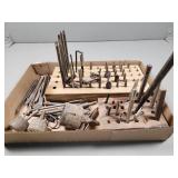 Drill and Tool Bits in Wooden Holders