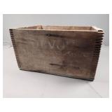 Antique Wooden Box with Divided Interior