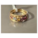 14K Gold Multistone Ring, .157 oz