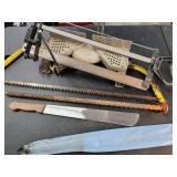 Miscellaneous Tools Including Saws and Machete