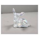Fenton Glass Iridescent Opalescent Deer Figurine