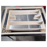 Shadowbox Mirror with Ornate Frame and Shelves