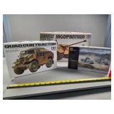 3 Scale Model Kits: Tamiya Quad Gun Tractor, Tamiy