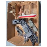 Model Military Vehicles, Crane, and Ships in Mixed