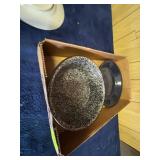Enamelware Pie Plates and Japanese Blue Willow Pla