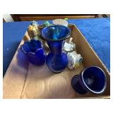 Glassware and Ceramic Salt and Pepper Shakers