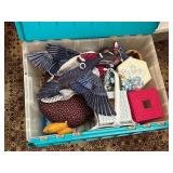Four Totes Containing Assorted Decorative Items an