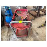 Metal Tool Cart with Storage Drawer and Two Shelve