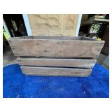 Wooden Crate with Slatted Sides, 24 in X 10 in X 1
