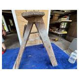 Wooden Two-Step Stool in Need of Repair