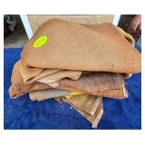 Stack of Burlap Fabric Pieces
