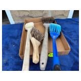 Four Cleaning Brushes with Mixed Bristle Types