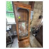 Wood Gun Cabinet with Etched Glass Door, 71 in Tal