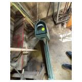Green Plastic Mailbox with Integrated Post