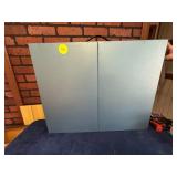 Folding Metal Table with Blue Finish