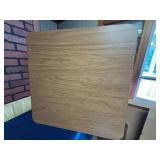 Folding Card Table with 30-Inch Square Top and Met