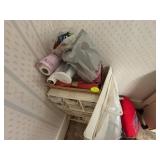 Craft Supplies with Plastic Storage Cart