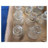 Various Glass Inkwells in Clear Finish