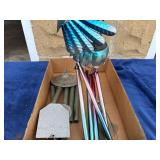 Metal and Glass Wind Chimes with Decorative Elemen