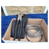 Fence Pliers with Black Mesh Pouch and Roll of Wir