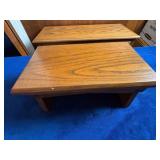 Wooden Step Stool with Natural Finish