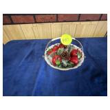 Decorative Bowl with Holiday-Themed Arrangement an