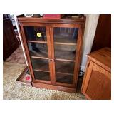 Wooden China Cabinet with Glass Panel Doors, 30 in