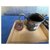 Electric Drill, Abrasive Flap Disks, and Metal Pit