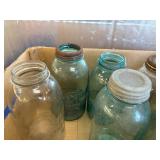 Large Ball and Mason Glass Jars with Lids