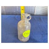 White House Vinegar Embossed Glass Bottle with Han