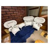 Woven Miniature Play Set with Settee, Armchairs, a