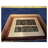 Digital Atomic Wall Clock with Dual Displays and W
