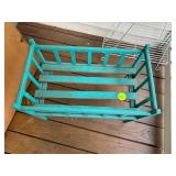 Wooden Baby Doll Crib with Turquoise Finish, 25 in