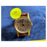 Wooden Wrist Watch with Leather Strap and Analog D