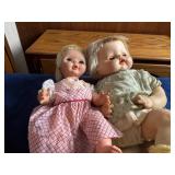 Two Baby Dolls with Cloth and Vinyl Bodies