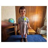 3-Foot-Tall Baby Doll with Plaid Dress and Brown S