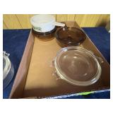 Variety of Vision Glass and Pyrex Bowls with Lids