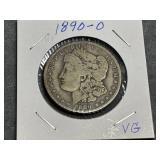 1890-O Morgan Silver Dollar, Very Good (VG) Condit
