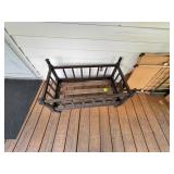 Wooden Primitive Baby Crib with Turned Spindles, 3
