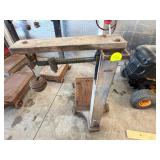 Wood and Metal Platform Scale with Weights