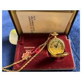 Arne Ladies 17-Jewel Gold-Tone Necklace Watch with