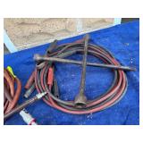 Air Compressor Hose, Jumper Cables, and 3-Way Lug