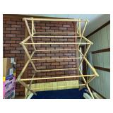 Wooden Foldable Drying Rack with Expandable Design