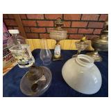 Incomplete Oil Lamps and Lamp Components