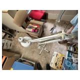 Adjustable Overhead Lamp with Metal Shade and Weig