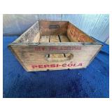 Wooden Pepsi-Cola Crate Marked 